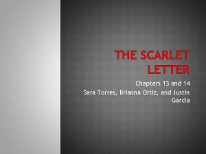 Scarlet letter summary chapter 13