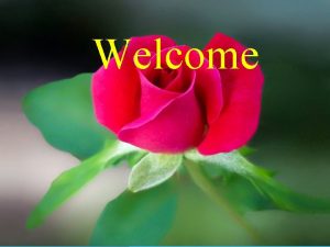 Welcome Introduction Class 9 10 Subject English 1