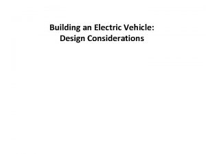 Building an Electric Vehicle Design Considerations Throttle and