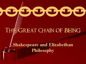 Shakespeare chain of being