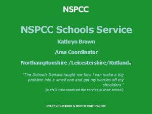 Nspcc schools coordinator