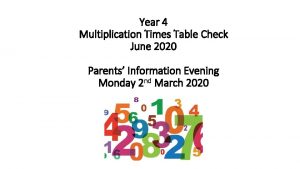 Maths frame times table check