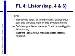 FL 4 Listor kap 4 6 Patrick Blackburn