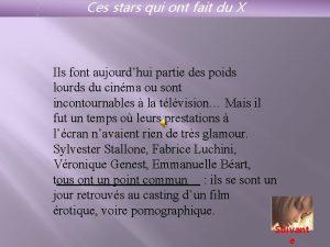 Star qui ont fait du x