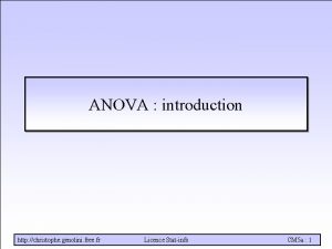 ANOVA introduction http christophe genolini free fr Licence