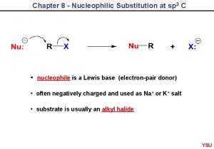 Chapter 8 Nucleophilic Substitution at sp 3 C