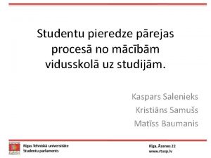 Studentu pieredze prejas proces no mcbm vidusskol uz