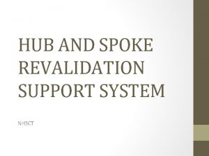 HUB AND SPOKE REVALIDATION SUPPORT SYSTEM NHSCT AIM