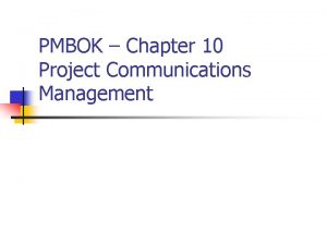 Pmbok communication plan
