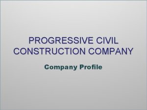 Introduction of construction company profile