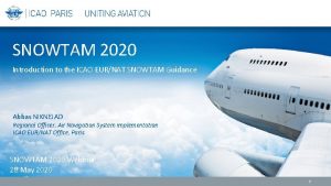 SNOWTAM 2020 Introduction to the ICAO EURNAT SNOWTAM