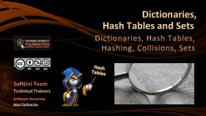 Dictionaries Hash Tables and Sets Dictionaries Hash Tables