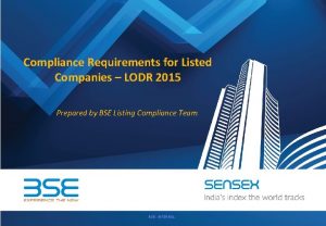 Compliance Requirements for Listed Companies LODR 2015 Prepared