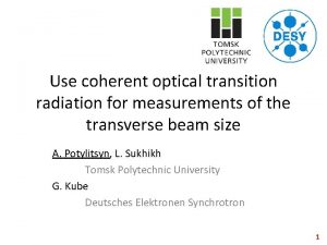 Use coherent optical transition radiation for measurements of