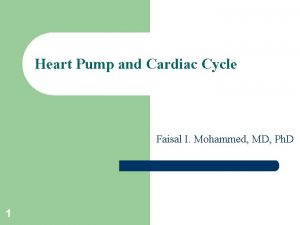 Heart Pump and Cardiac Cycle Faisal I Mohammed