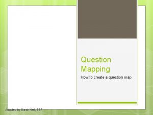 Mapping question