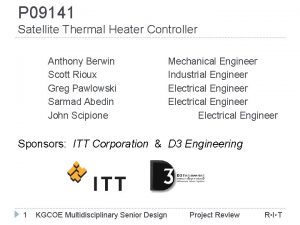 P 09141 Satellite Thermal Heater Controller Anthony Berwin