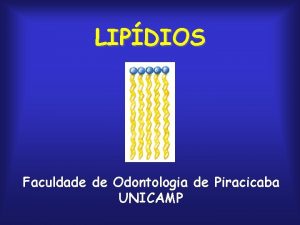 LIPDIOS Faculdade de Odontologia de Piracicaba UNICAMP Introduo