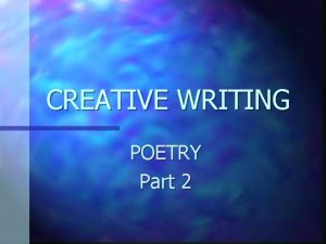 Acrostic poem about creative writing
