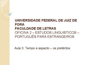 UNIVERSIDADE FEDERAL DE JUIZ DE FORA FACULDADE DE