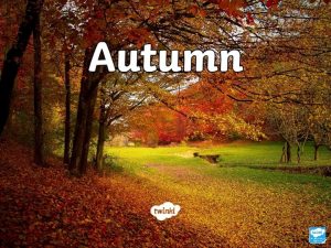 What happens in the autumn?