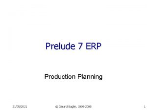 Erp production planning