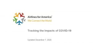 Tracking the Impacts of COVID19 Updated December 7