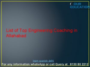 Engineering coaching in allahabad