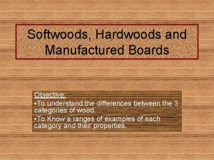 Manufactured boards definition