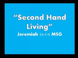 Jeremiah 12 the message