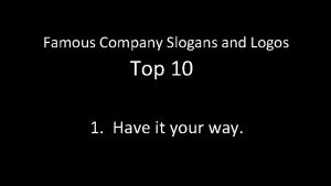 Famous company slogans