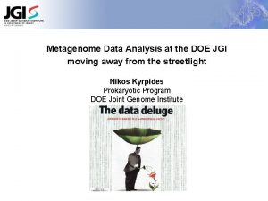 Metagenome Data Analysis at the DOE JGI moving