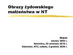 Obrazy ydowskiego maestwa w NT Wojtek marzec 2003