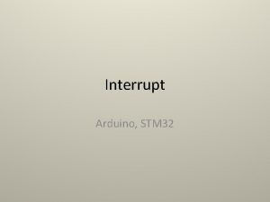 Interrupt setup arduino