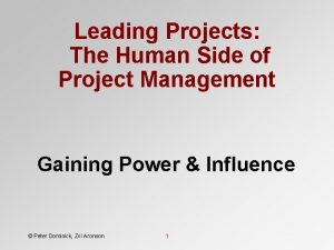 Leading Projects The Human Side of Project Management