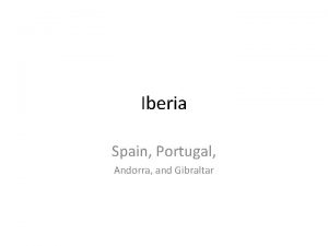 Iberia Spain Portugal Andorra and Gibraltar Terms and