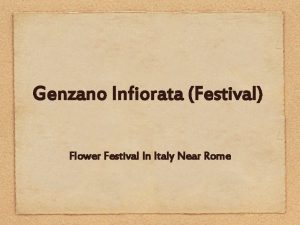 Genzano Infiorata Festival Flower Festival In Italy Near