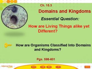 How are organisms classified into domains and kingdoms