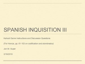 Spanish inquisition game