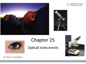Chapter 25 Optical Instruments 2017 A Dzyubenko Optical
