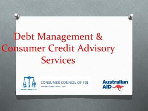 Debt Management Consumer Credit Advisory Services Debt Management