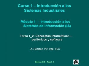 Curso 1 Introduccin a los Sistemas Industriales Mdulo