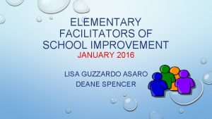ELEMENTARY FACILITATORS OF SCHOOL IMPROVEMENT JANUARY 2016 LISA