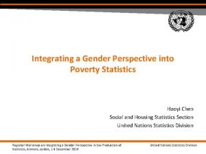 Integrating a Gender Perspective into Poverty Statistics Haoyi