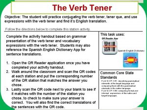 The verb tener