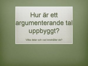 Vad är mot argument