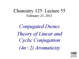Chemistry 125 Lecture 55 February 23 2011 This