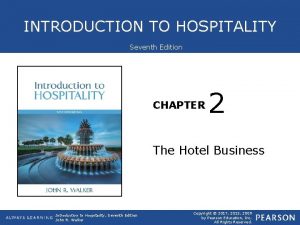 Introduction to hospitality 7th edition