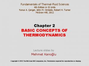 Fundamentals of ThermalFluid Sciences 4 th Edition in