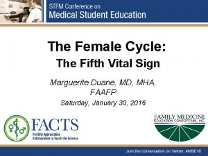 The Female Cycle The Fifth Vital Sign Marguerite